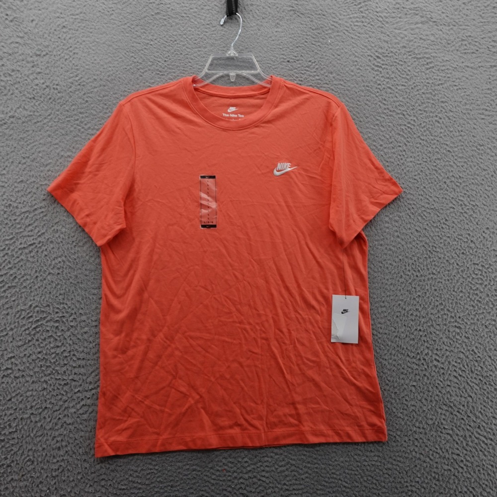 The Nike Tee Mens Short Sleeve TShirt Orange Casual Cotton Swoosh‎ NWT
